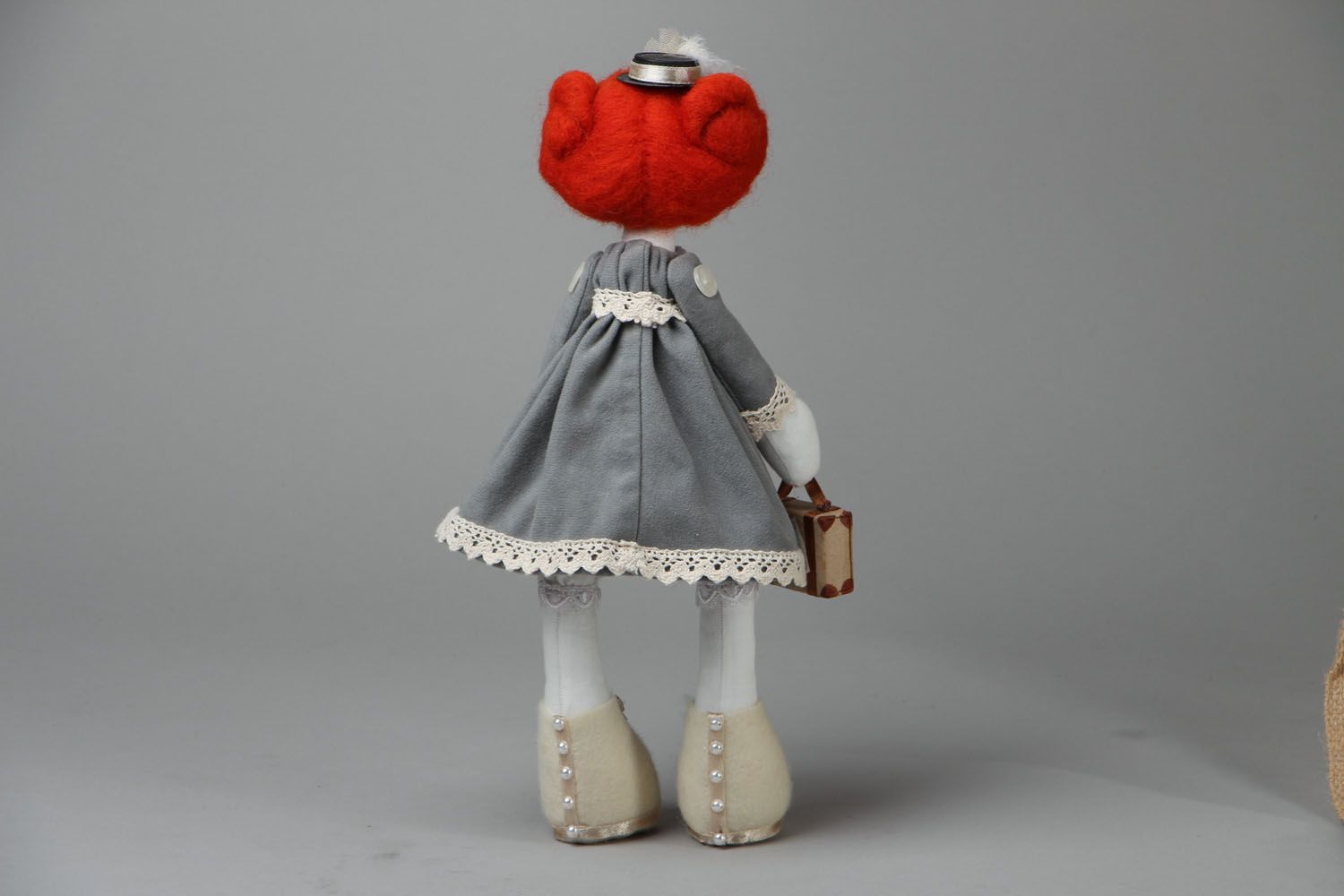 Textile doll made of natural fabrics photo 3
