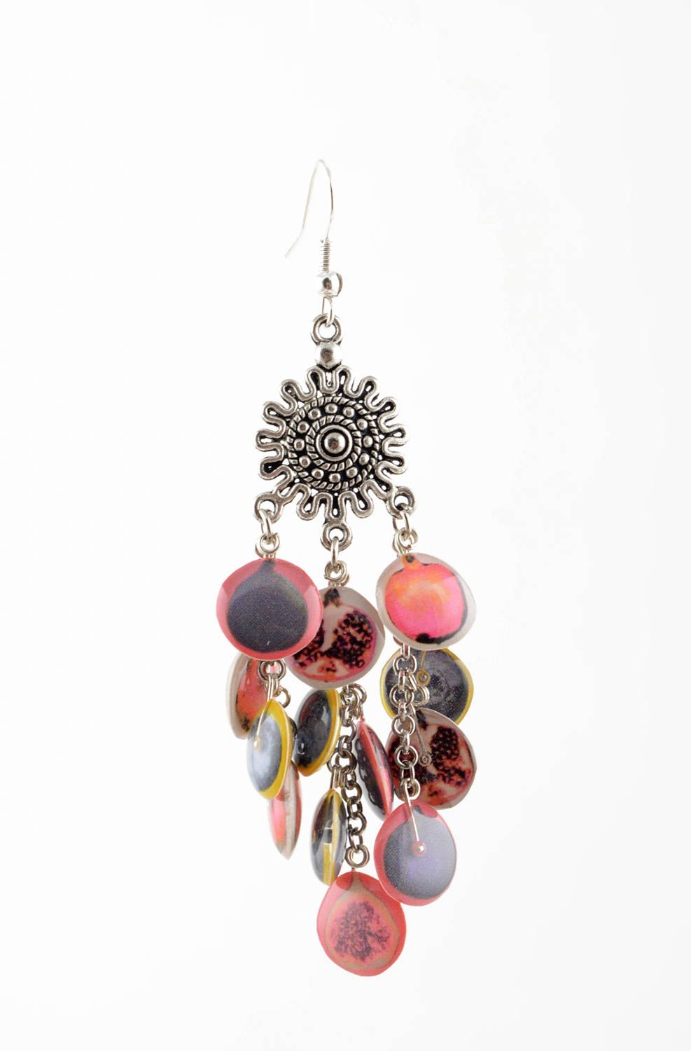 Long earrings metal jewelry dangling earrings handmade jewellery gifts for her photo 1