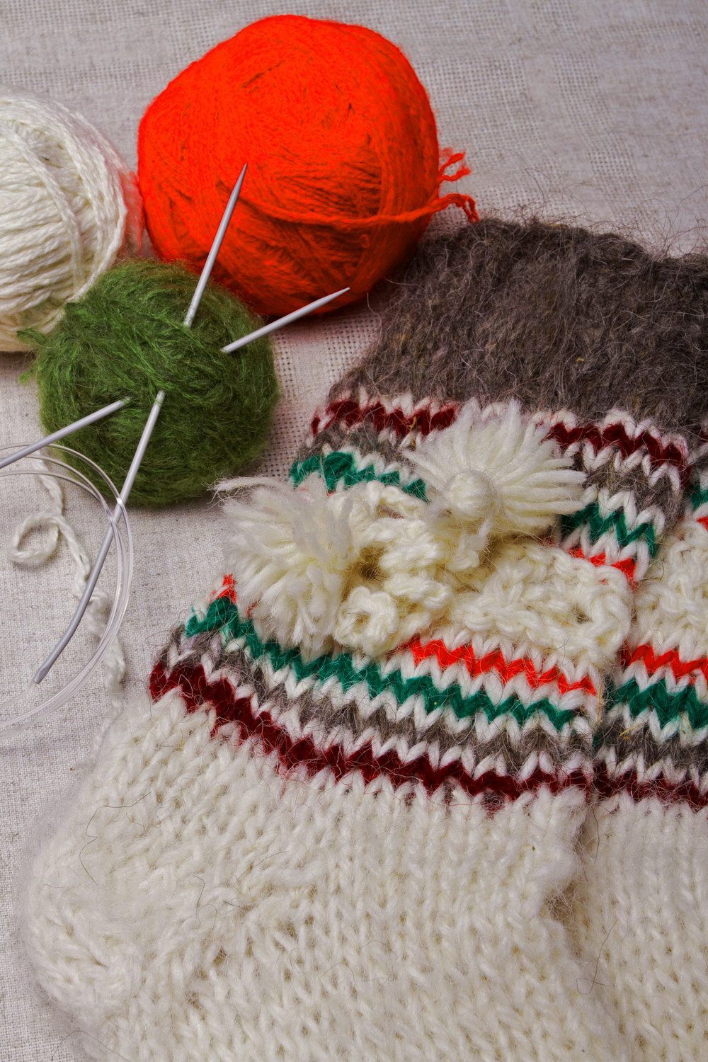 Calzini di lana per donna fatti a mano Abbigliamento da donna Calzini bianchi
 foto 4