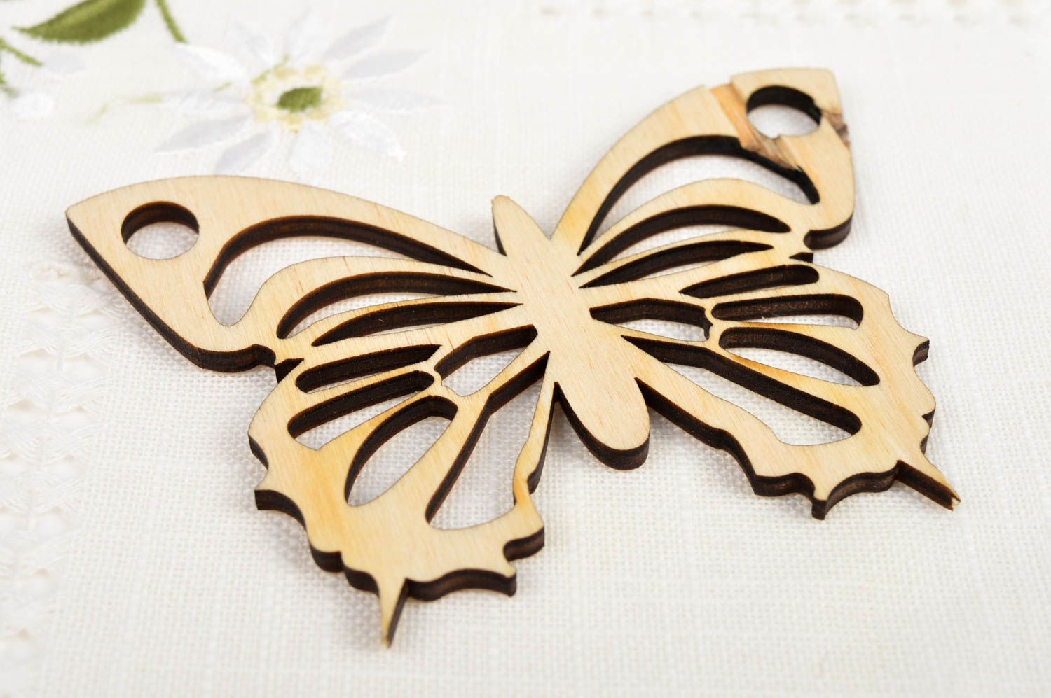 Handmade Holzrohling zum Bemalen Scrapbook Material Figur aus Holz Schmetterling foto 1