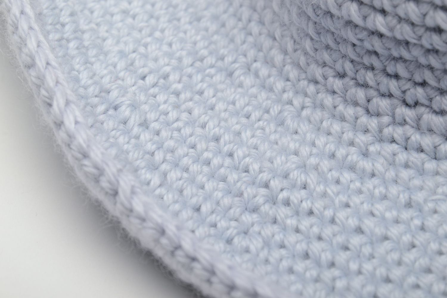 Blue crochet broad hat photo 5