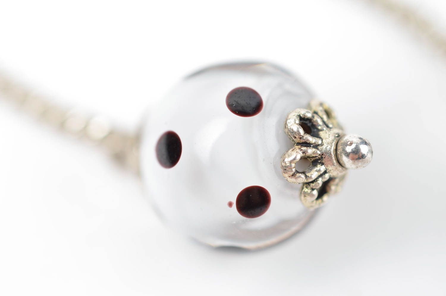 Handmade glass earrings stylish designer earrings unusual female jewelry photo 3