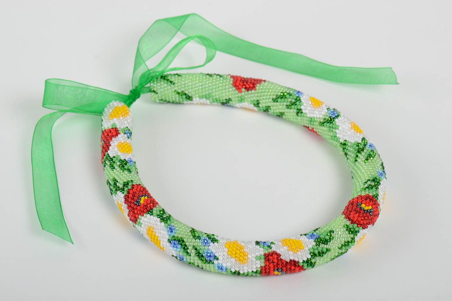 Collar artesanal con ornamentos florales accesorio para mujeres regalo original foto 3