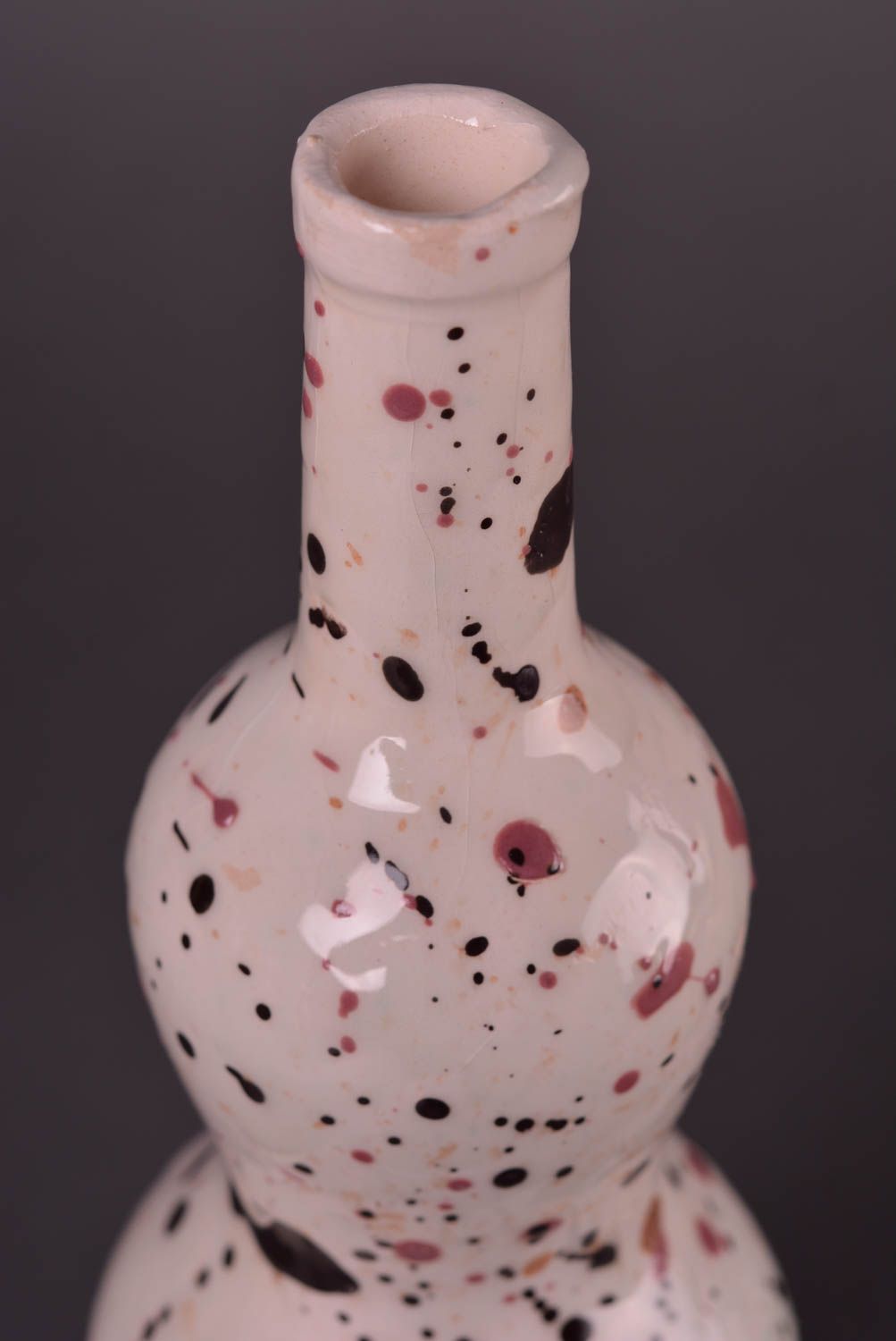 Подарок ручной работы глиняная бутылка красивая керамическая бутылка 700 мл фото 4