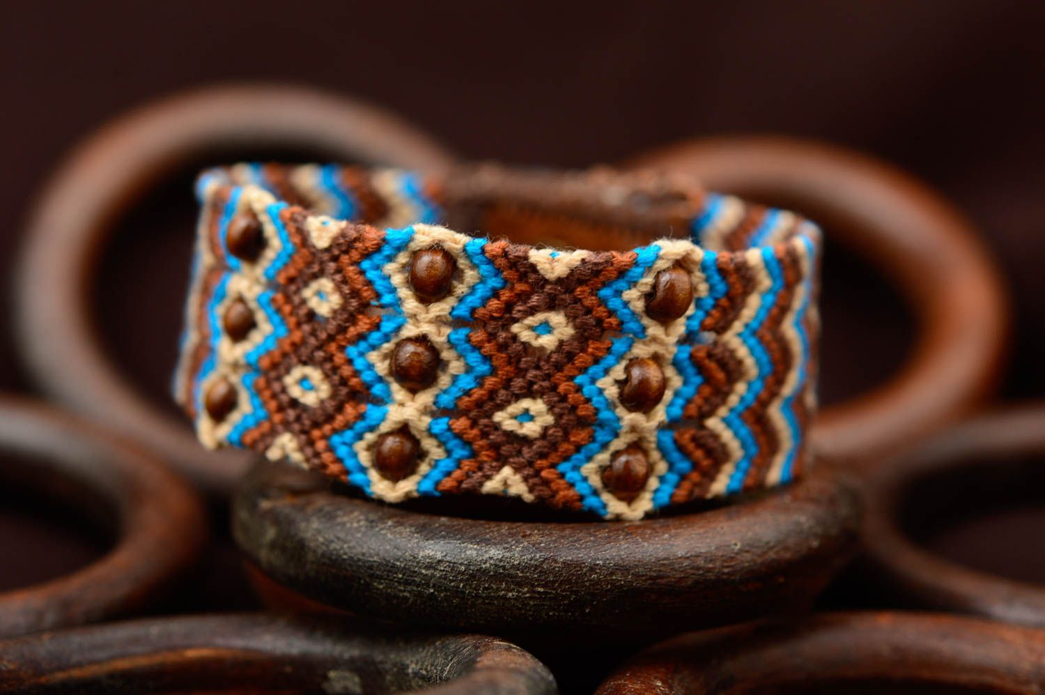 Handmade woven bracelet stylish macrame friendship bracelet present for friend photo 1