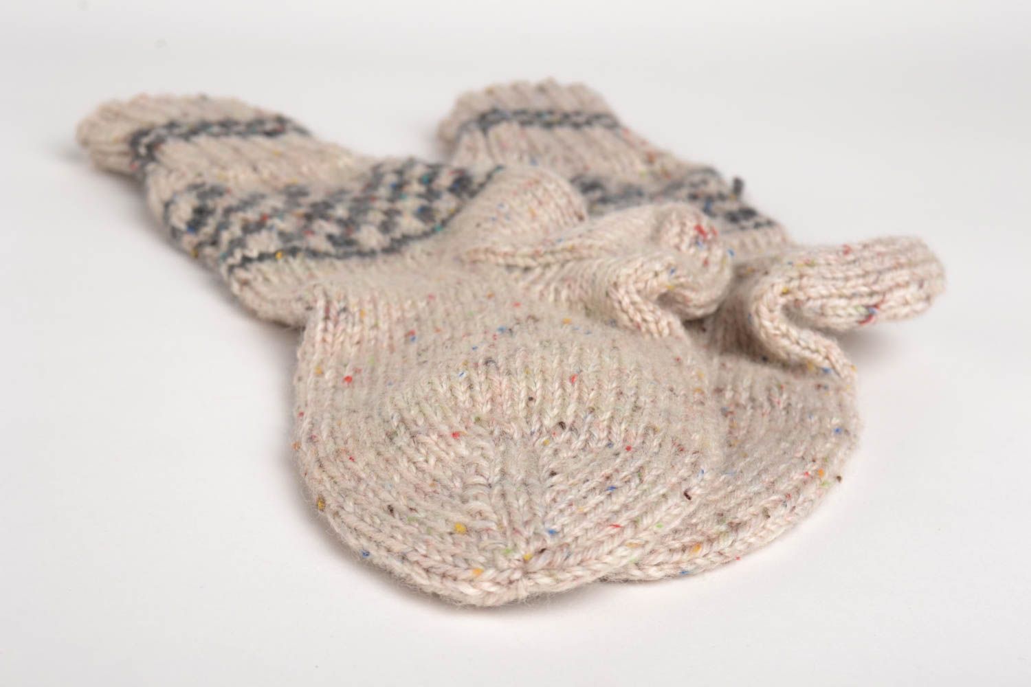 Calcetines de lana gris hechos a mano accesorio para hombres regalo original  foto 4