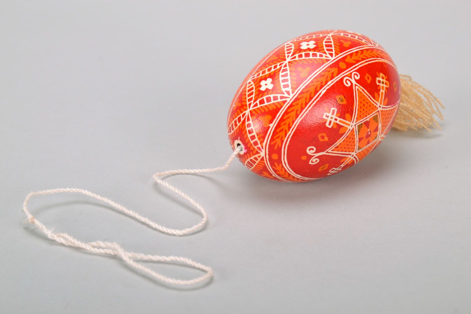 Handmade Easter egg with tassel photo 5