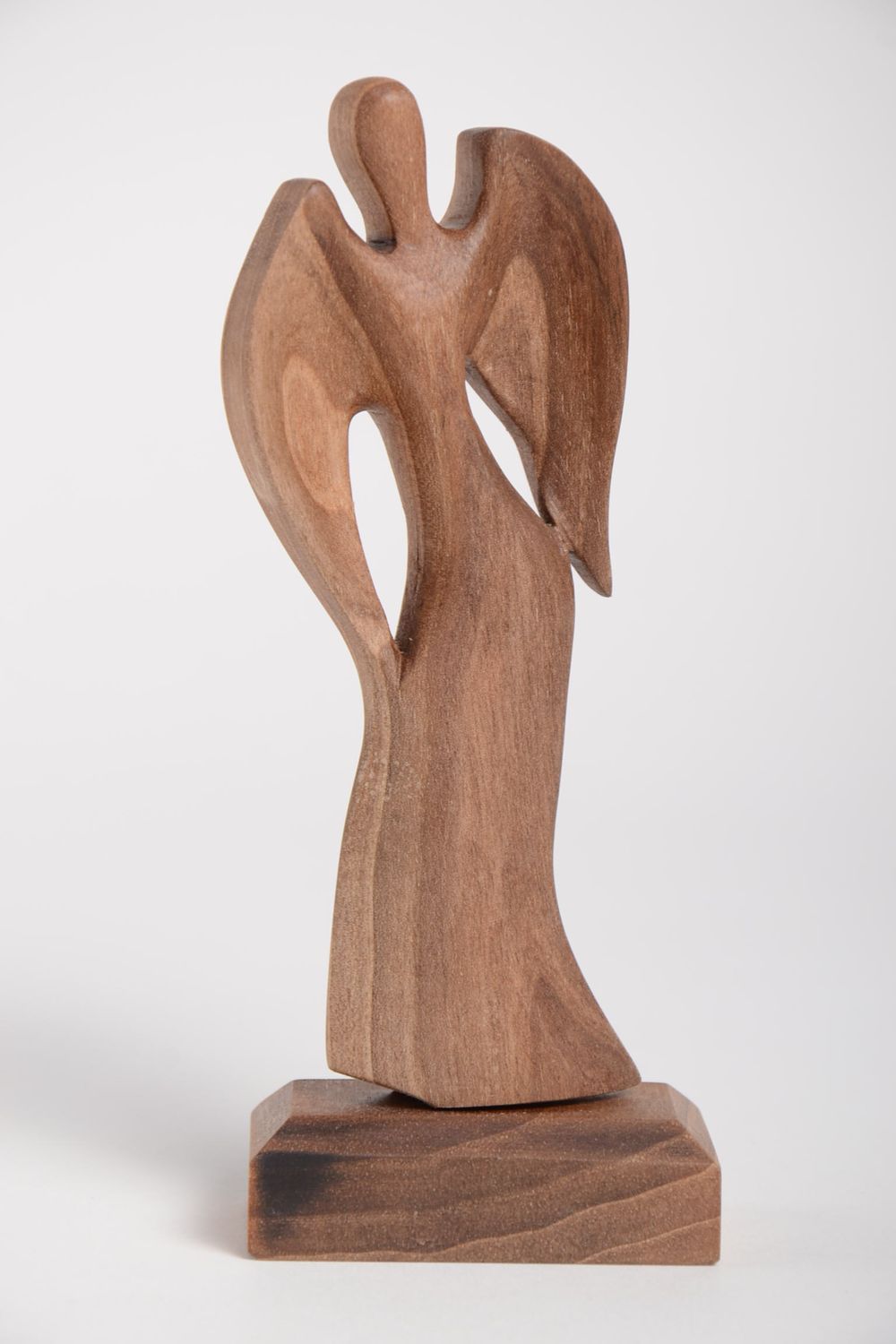 Статуэтка из дерева ангел ручной работы фигура из дерева сувенир из дерева фото 2