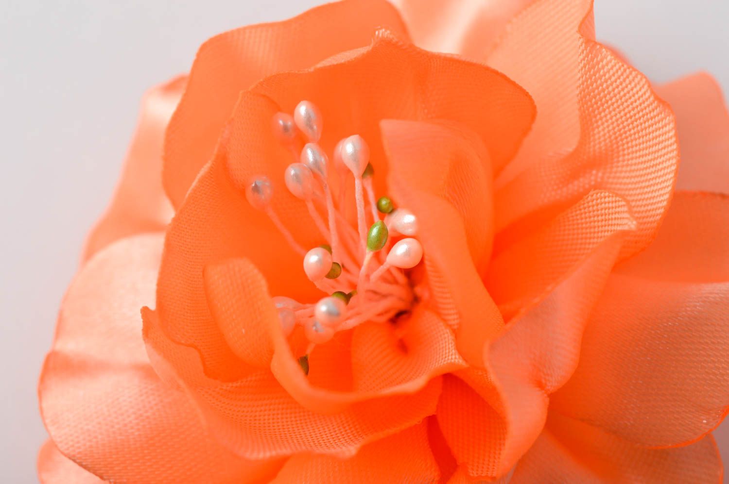 Handmade schöne Blume Haarspange orange Blume Brosche Accessoire für Mädchen foto 3