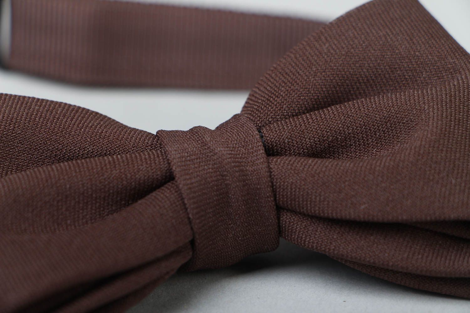 Fabric bow tie Chocolate photo 3