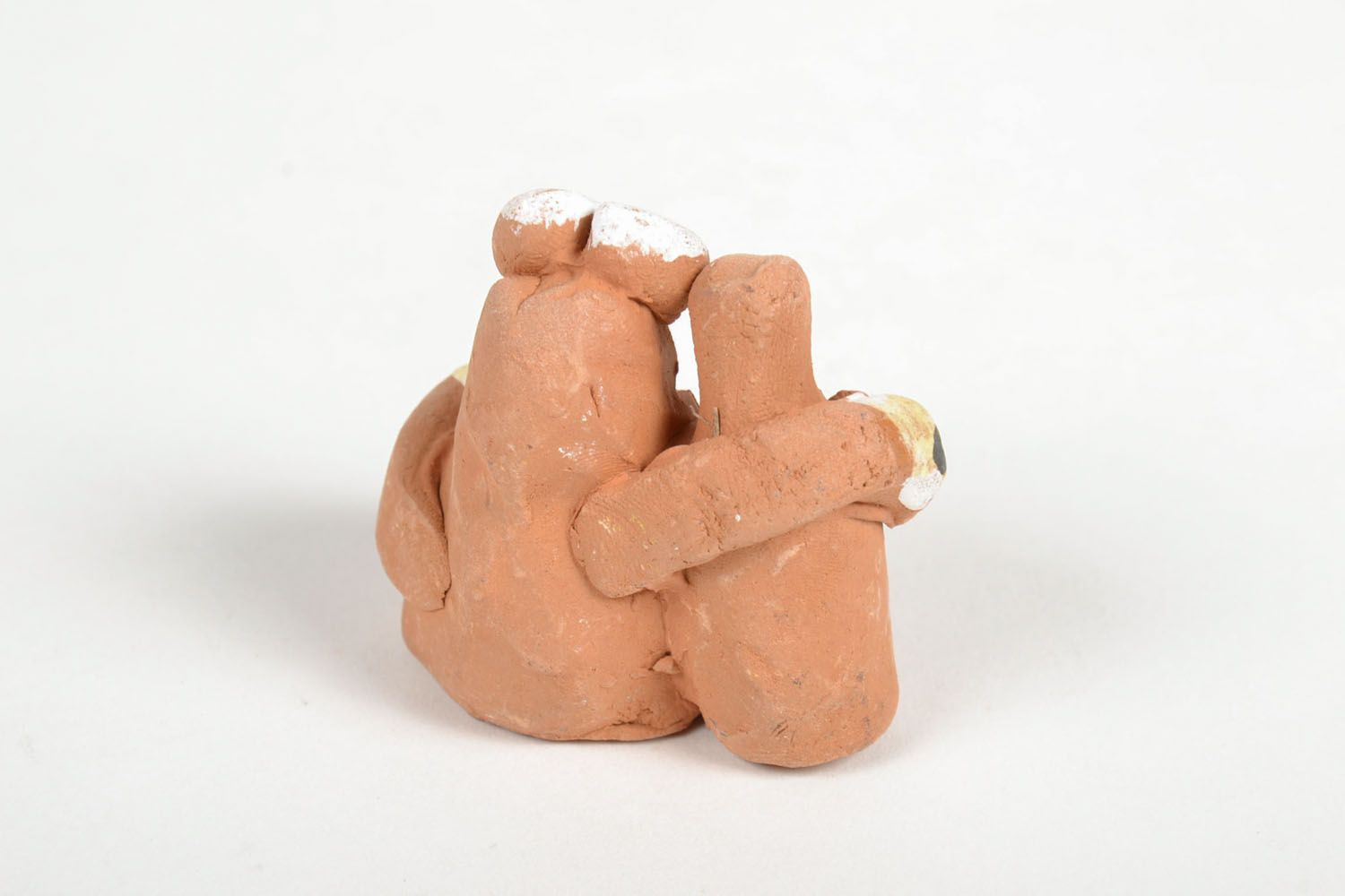 Unusual clay statuette photo 3