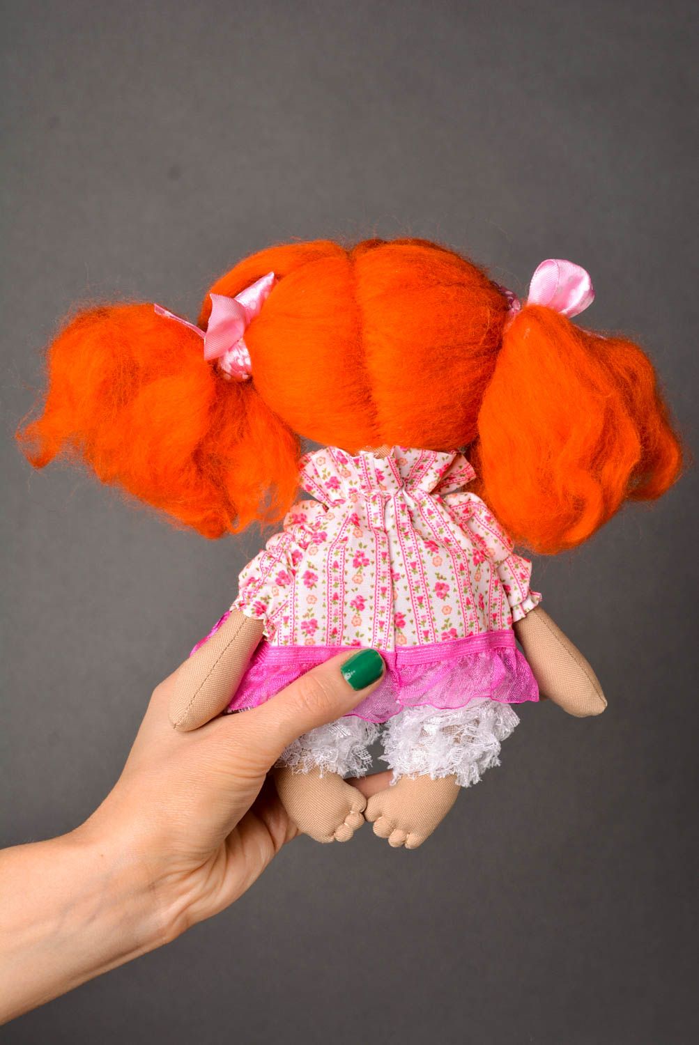 Juguete artesanal muñeca decorativa de tela adorno para casa regalo para niña foto 3