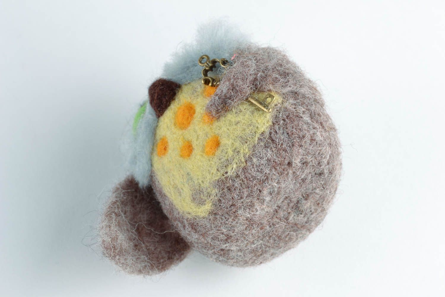 Peluche en laine feutrée faite main Hibou  photo 4