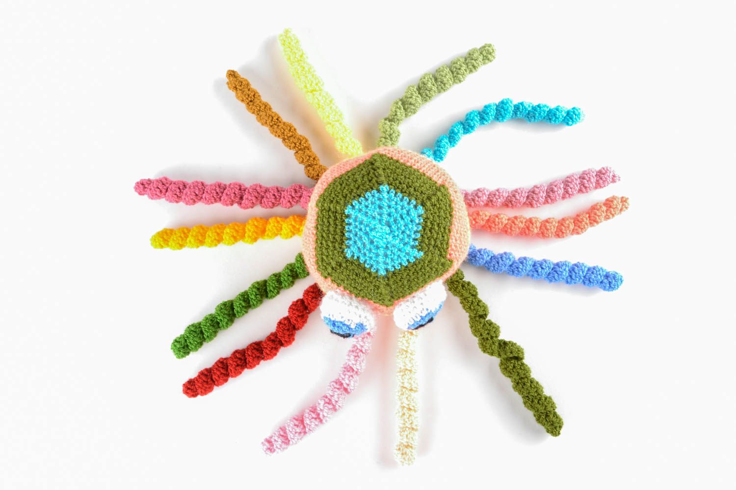 Beautiful bright crochet soft toy photo 1