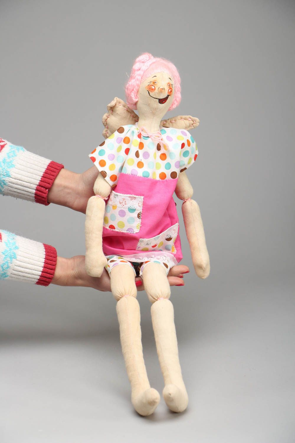 Künstlerische Puppe aus Textil Engel foto 4