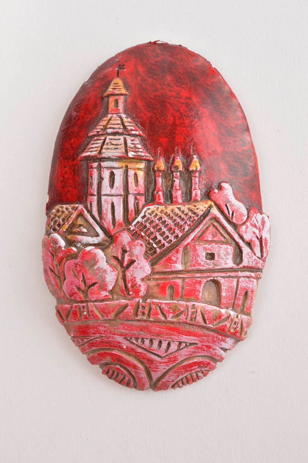 Roter Kühlschrank Magnet handmade Wohn Accessoire Küchen Deko altes Schloss foto 2