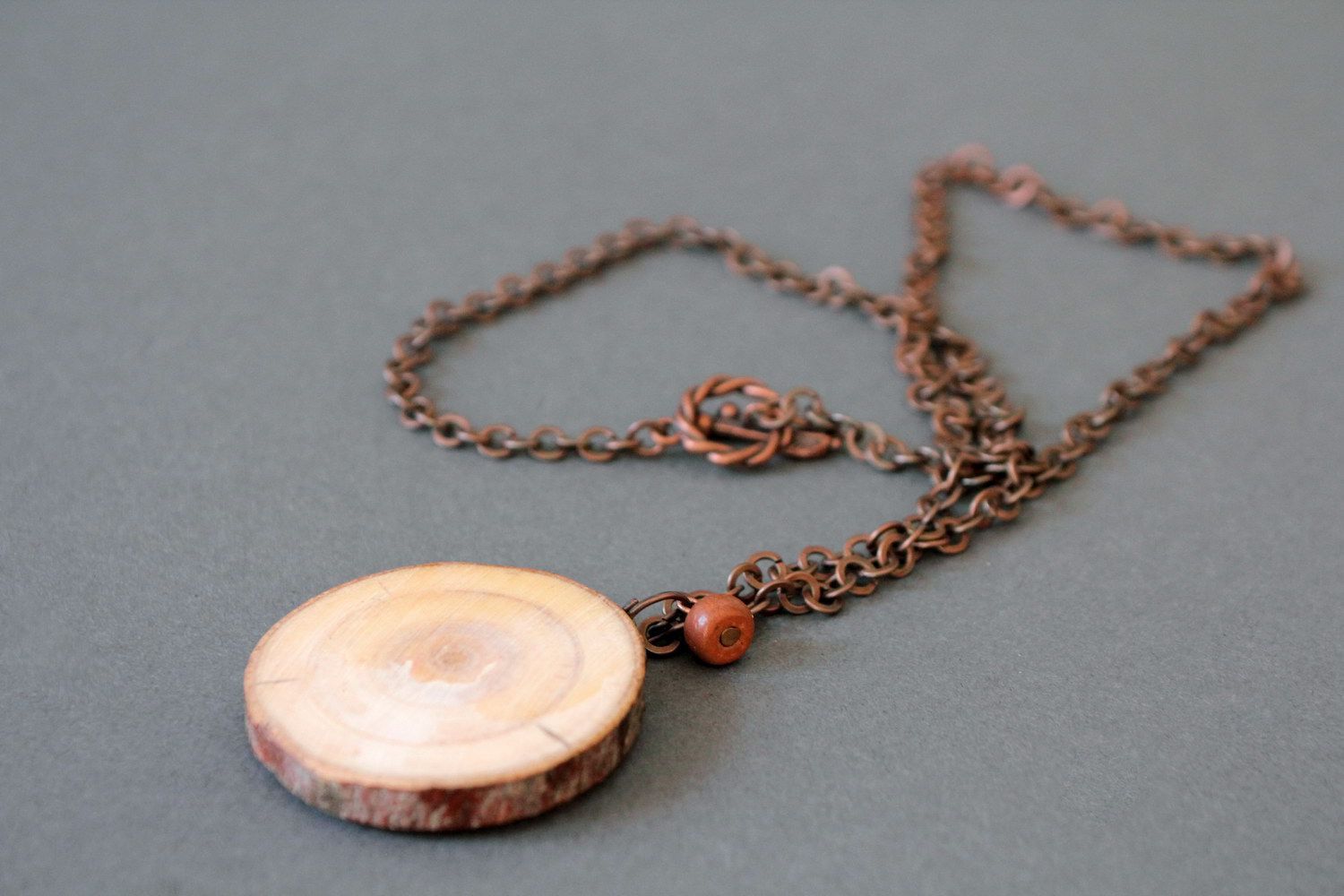 Pendant made from cherry wood photo 2