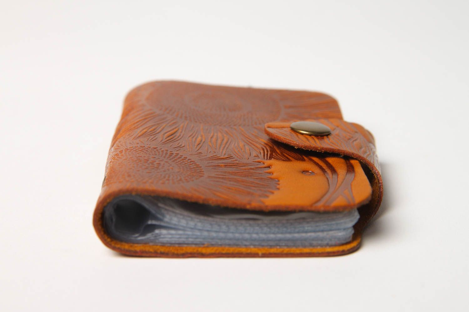 Stylish handmade leather card holder unusual cardholder ideas business gift idea photo 5