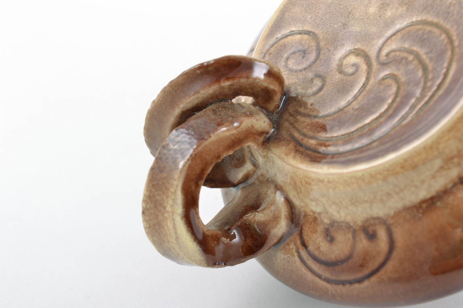 Keramik Dose für lose Produkte Braun mit Glasur Ton Behälter handmade 1.2 l foto 4