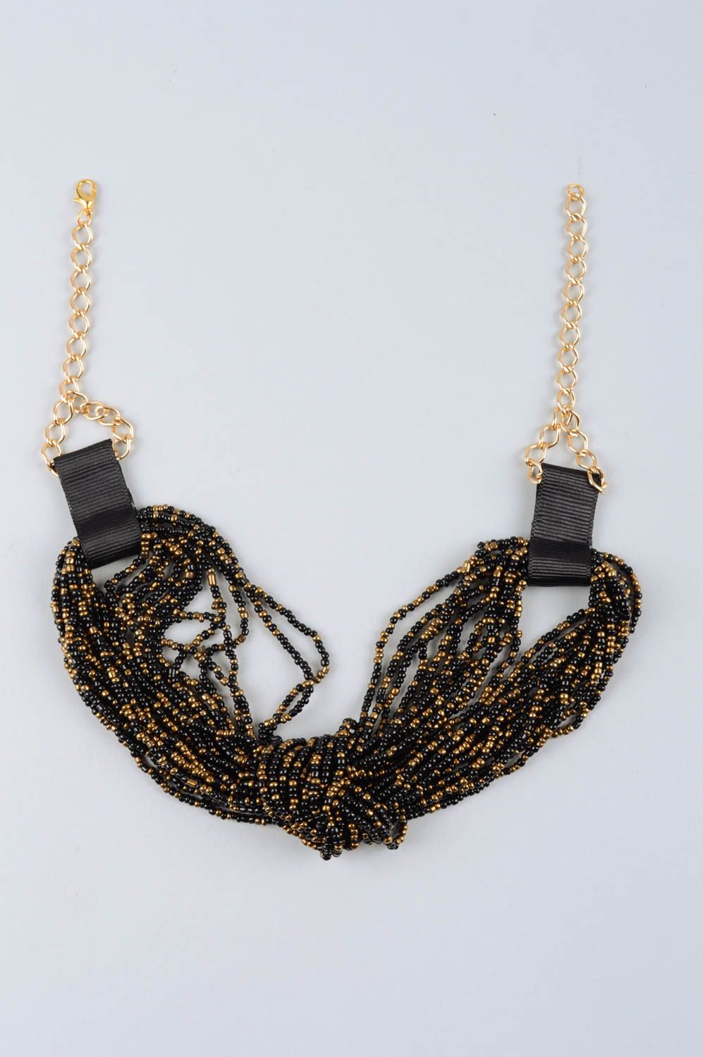 Collar de abalorios lujoso oscuro bisuteria artesanal regalo para mujer foto 5
