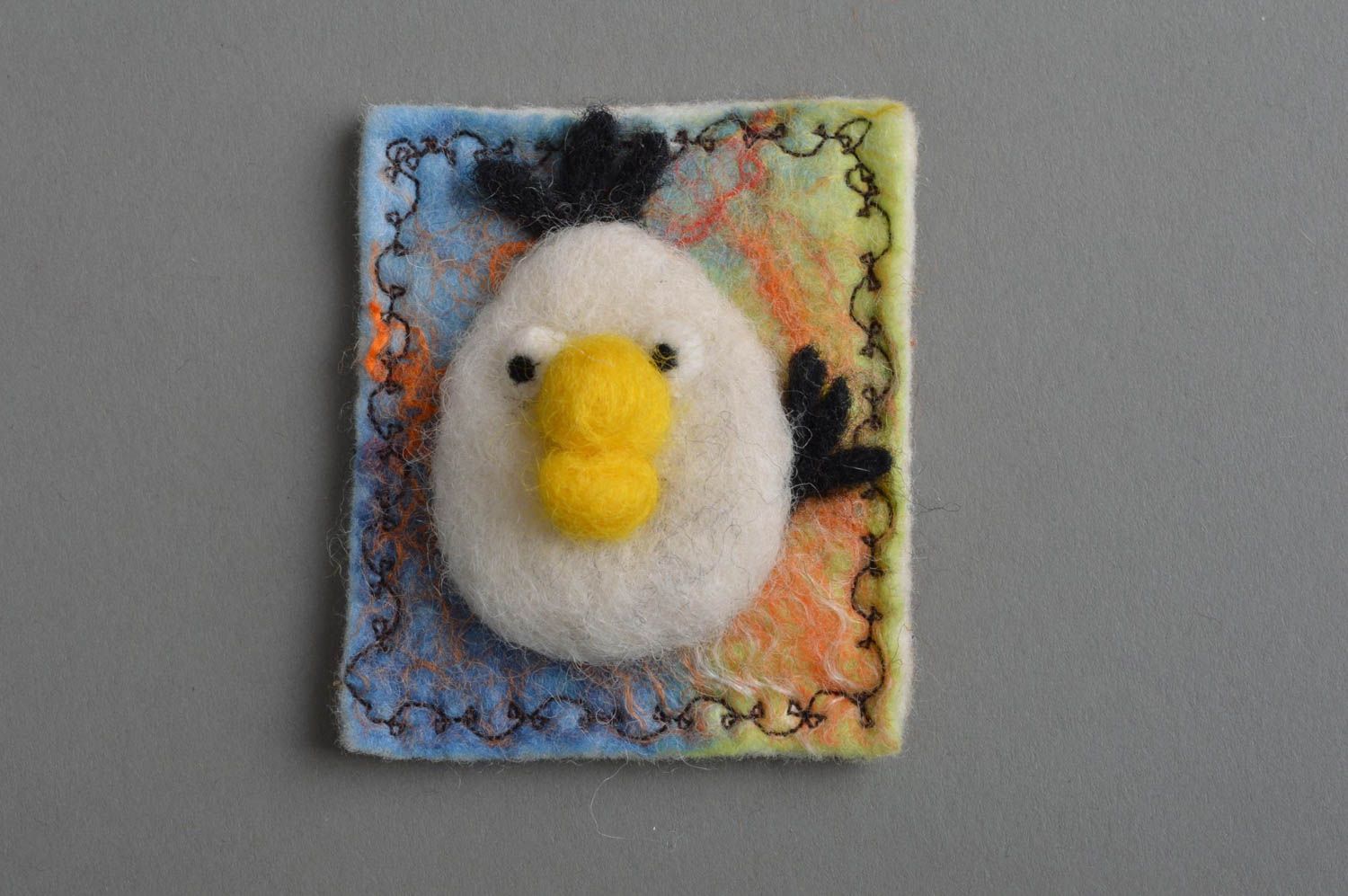 Textile fridge magnet woolen handmade toy for children interior home decor photo 3