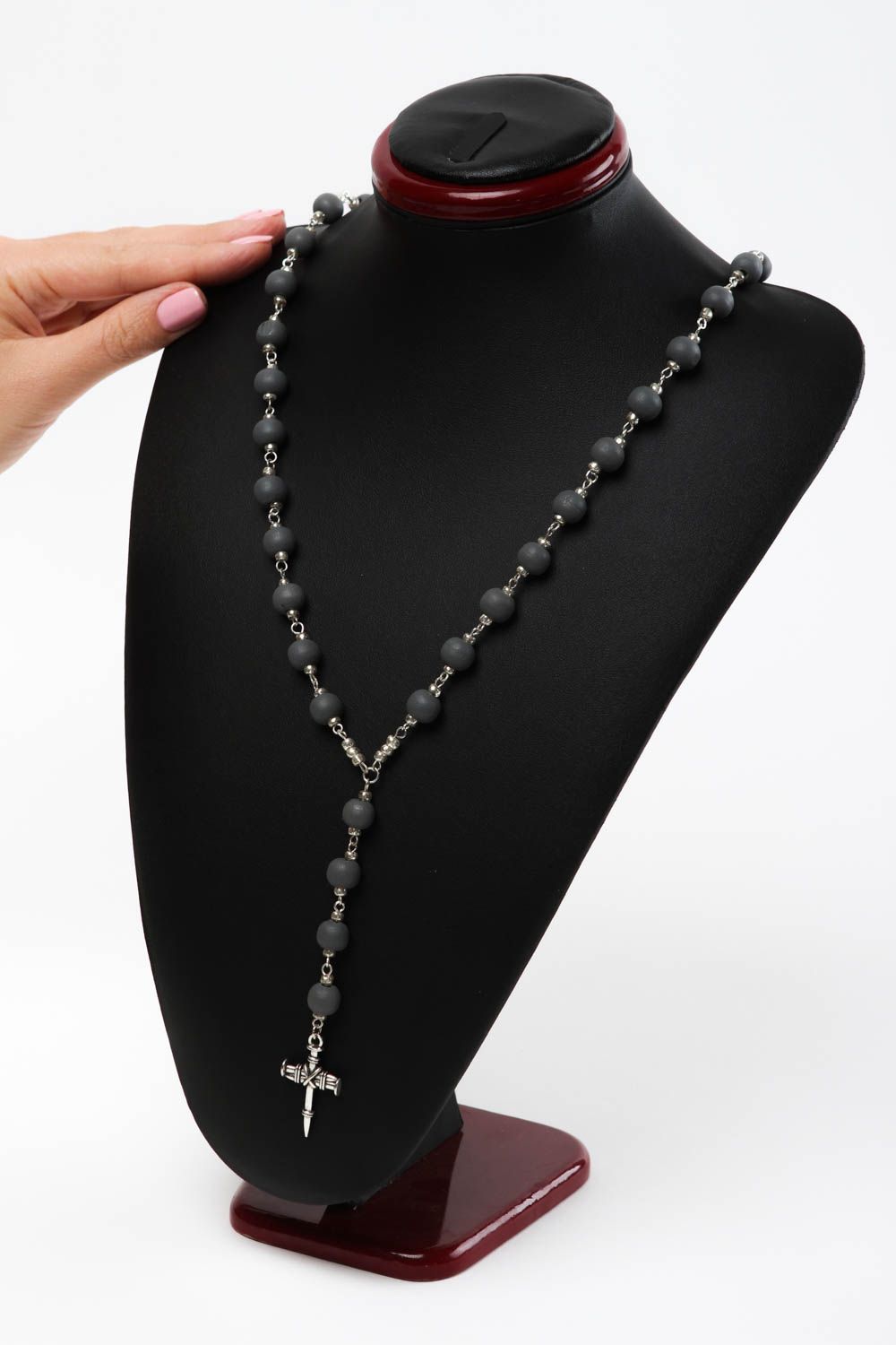 Handmade cute rosary beautiful designer accessory stylish catholic present photo 5