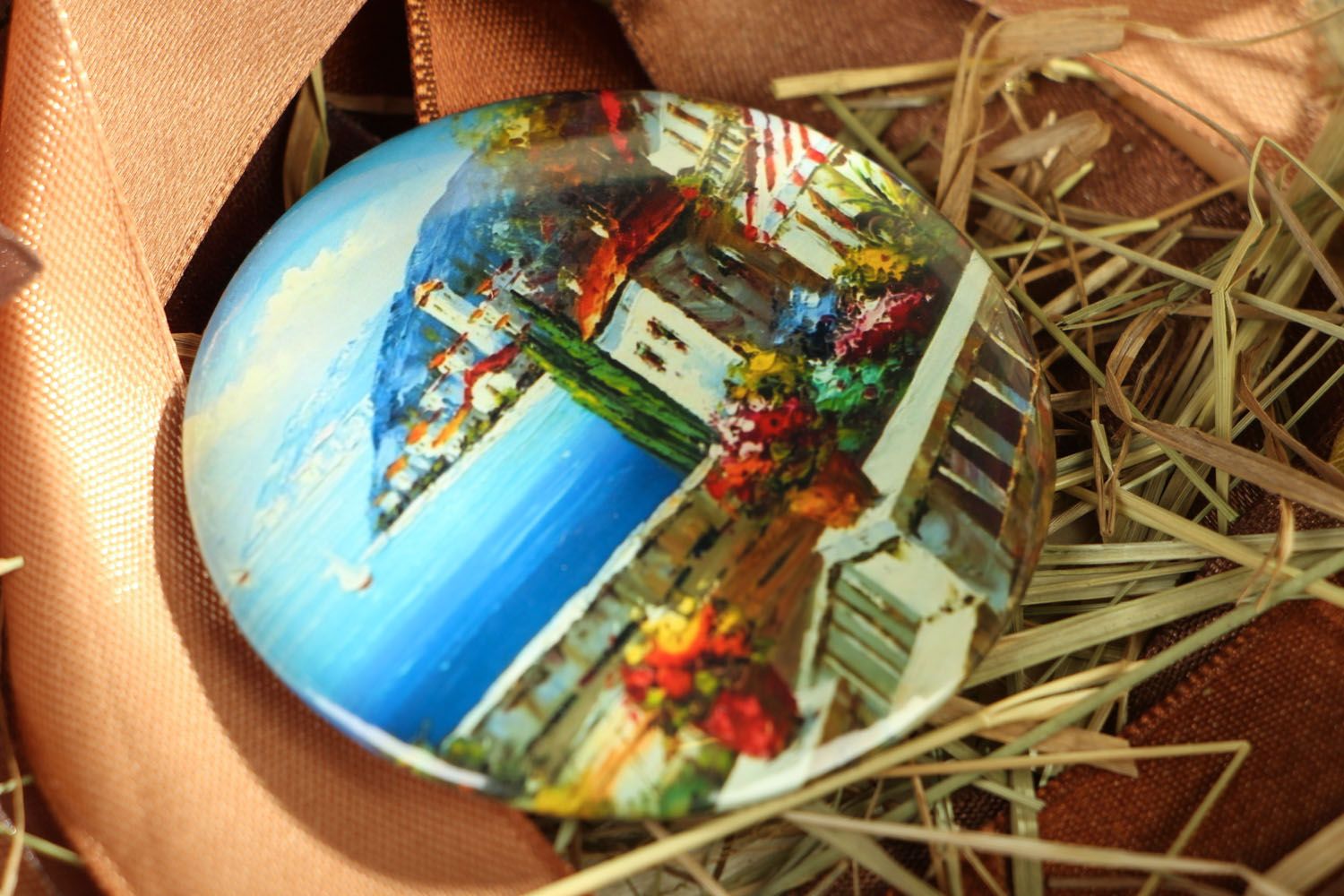 Espelho de bolso artesanal Europa  foto 4