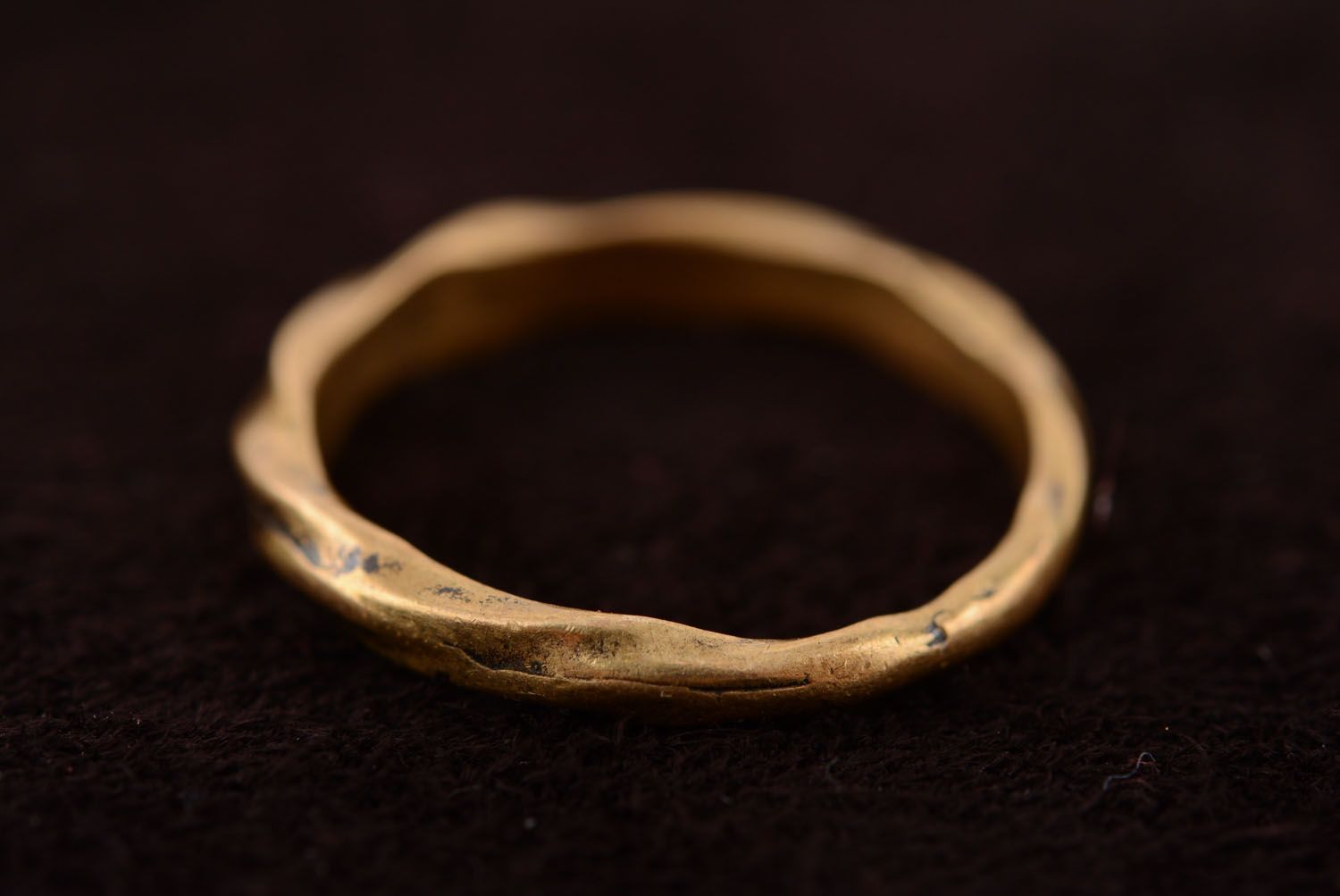 Витое кольцо из бронзы фото 5