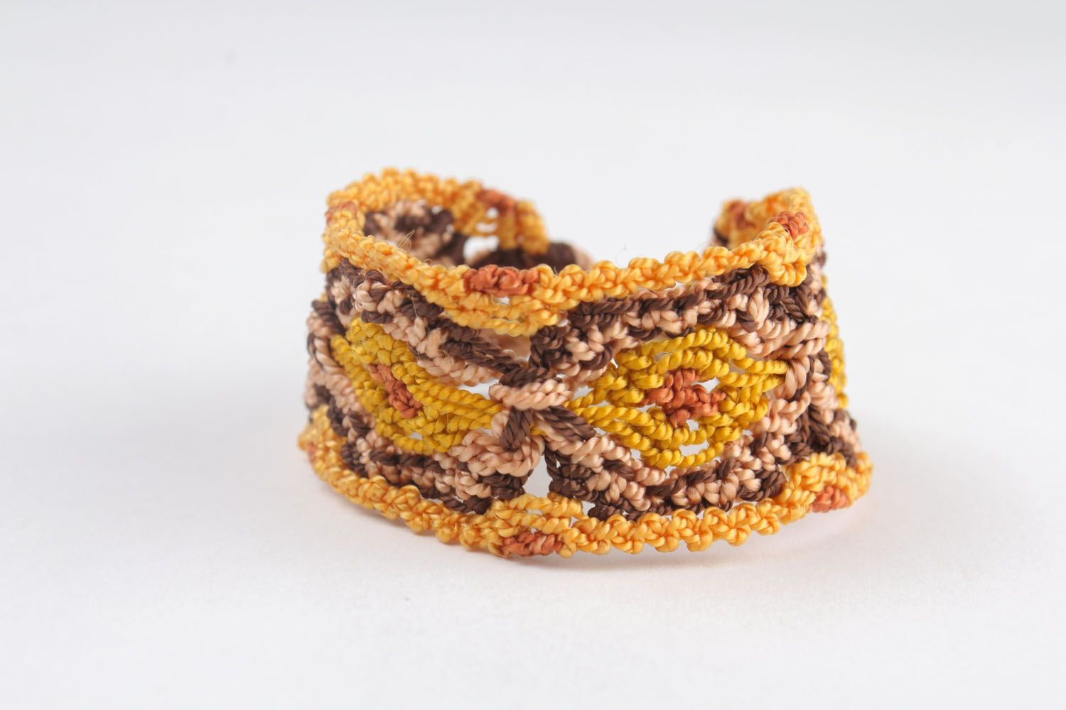 Wide textile bracelet photo 4