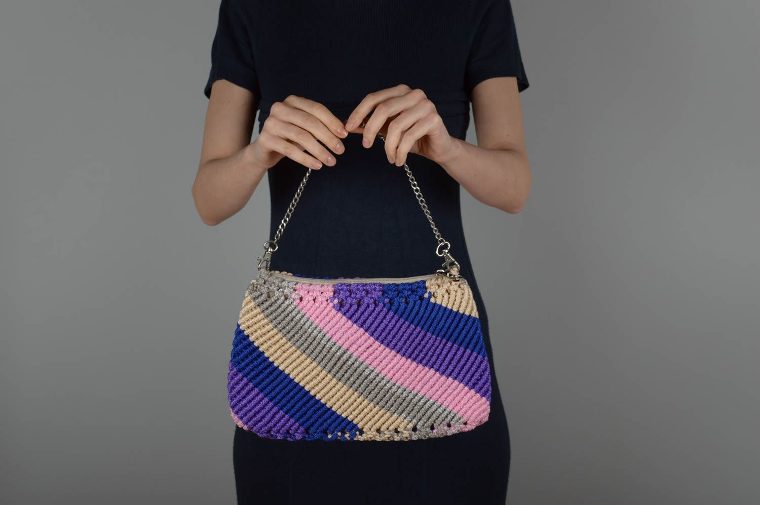 Stoff Tragetasche handmade Handtasche Damen Designer Handtasche ausgefallen foto 5