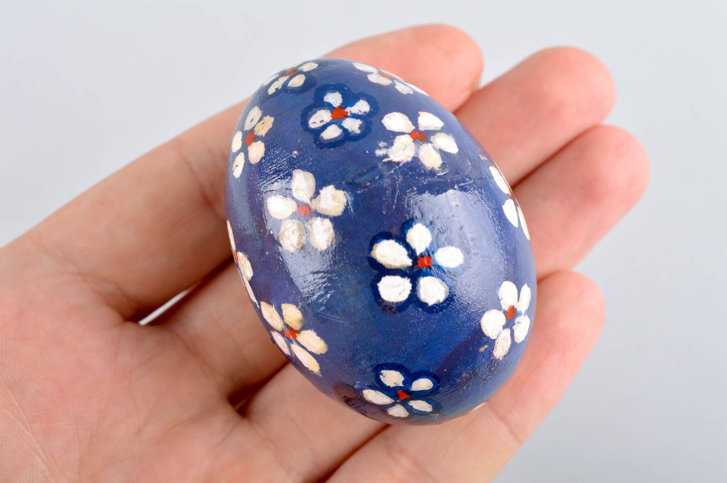 Huevo de madera hecho a mano pintado adorno para Pascua regalo original foto 5