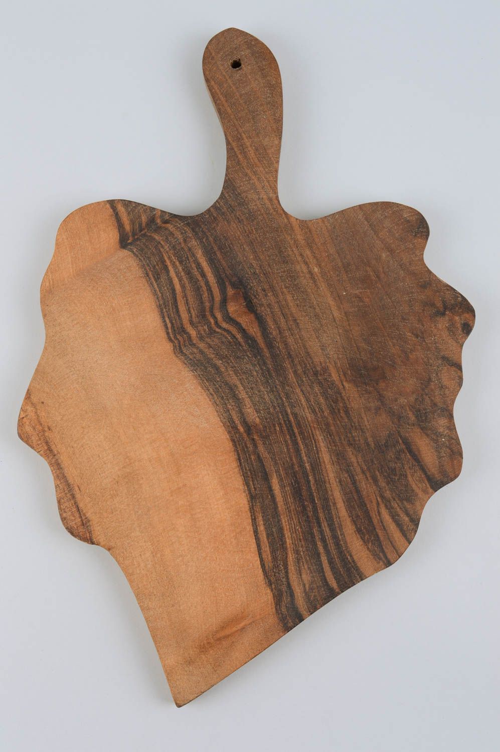 Разделочная доска ручной работы деревянная доска в виде листа кухонный аксессуар фото 2