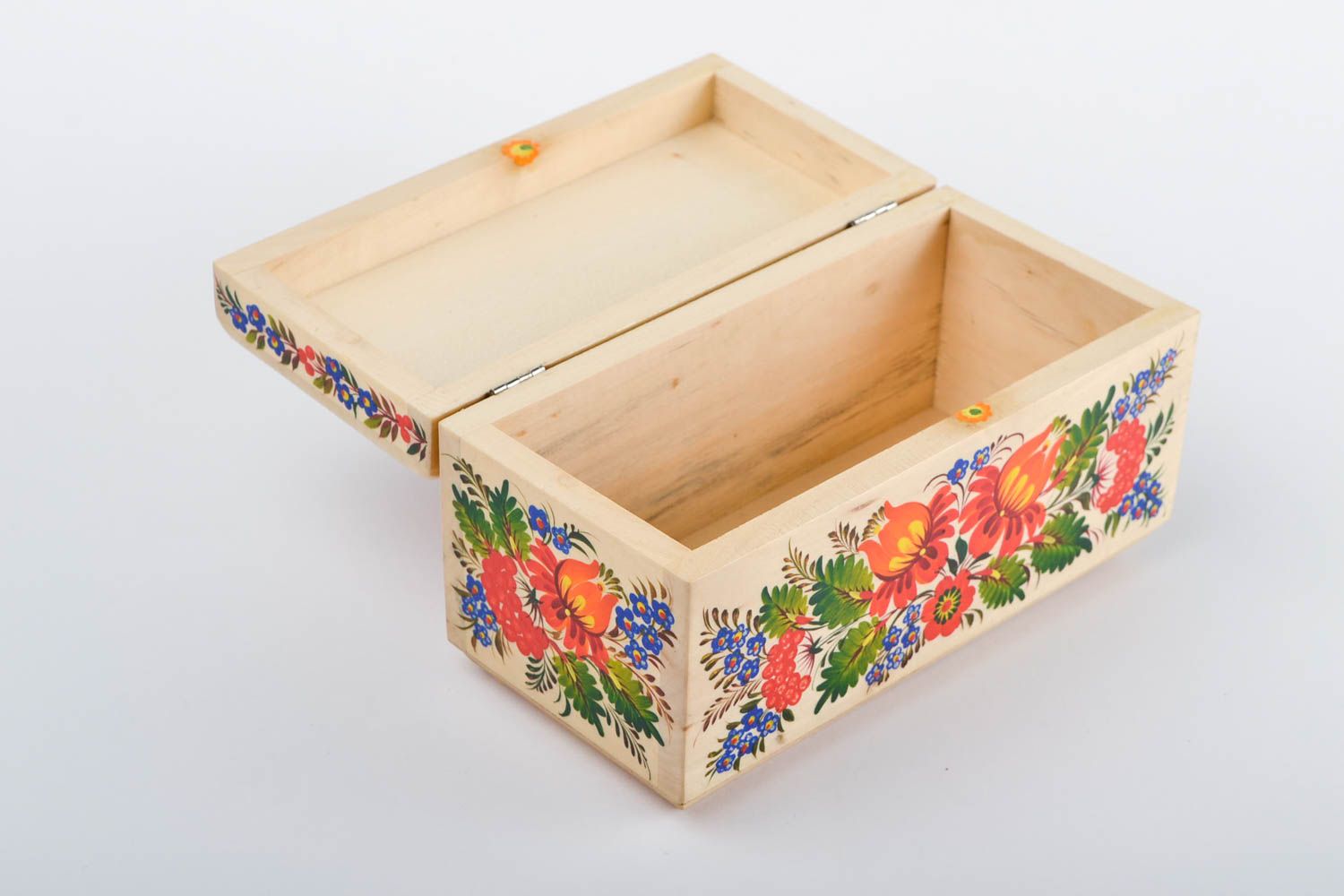 Handmade wooden jewelry box jewelry organizer folk arts and crafts gifts for her photo 4