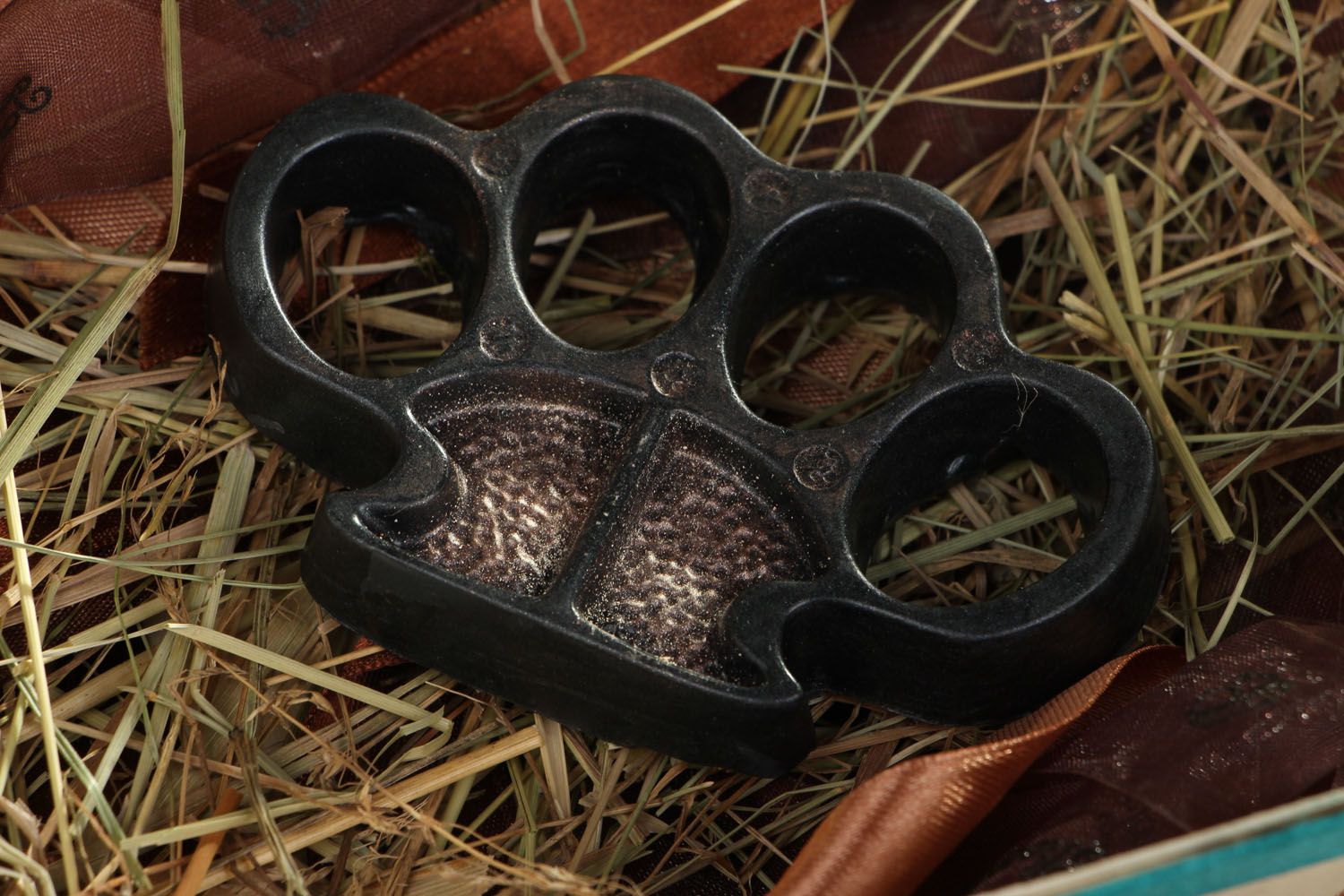 Natural soap in the shape of brass knuckles photo 4