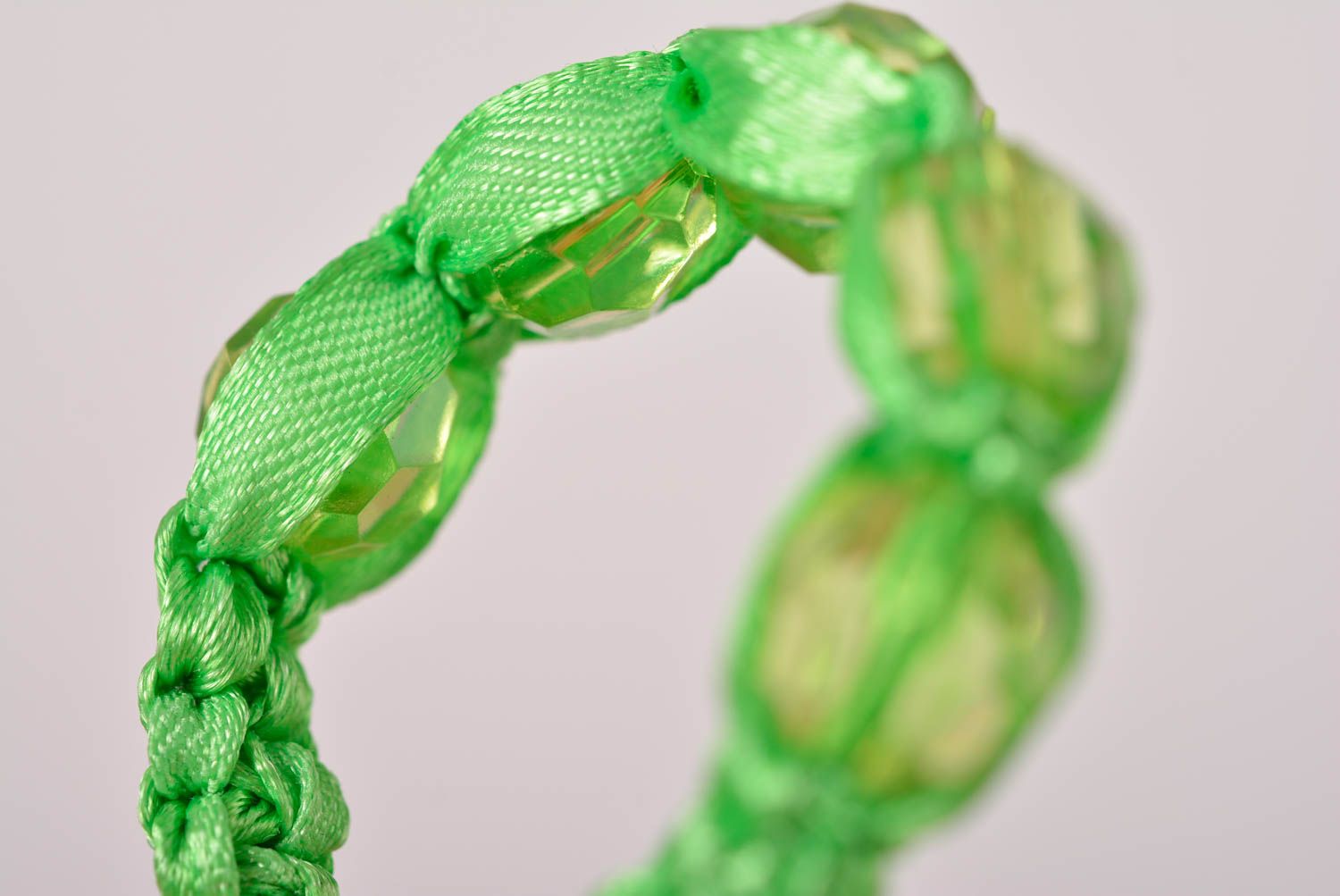 Pulsera artesanal con cuentas verdes accesorio para mujer regalo original foto 5