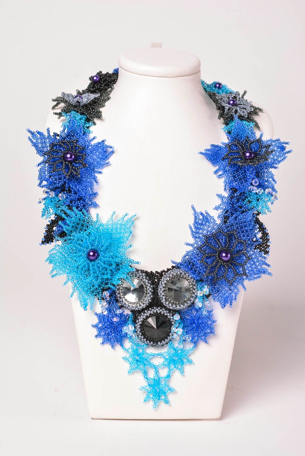 Stylish handmade beaded necklace artisan jewelry designs neck accessories photo 1