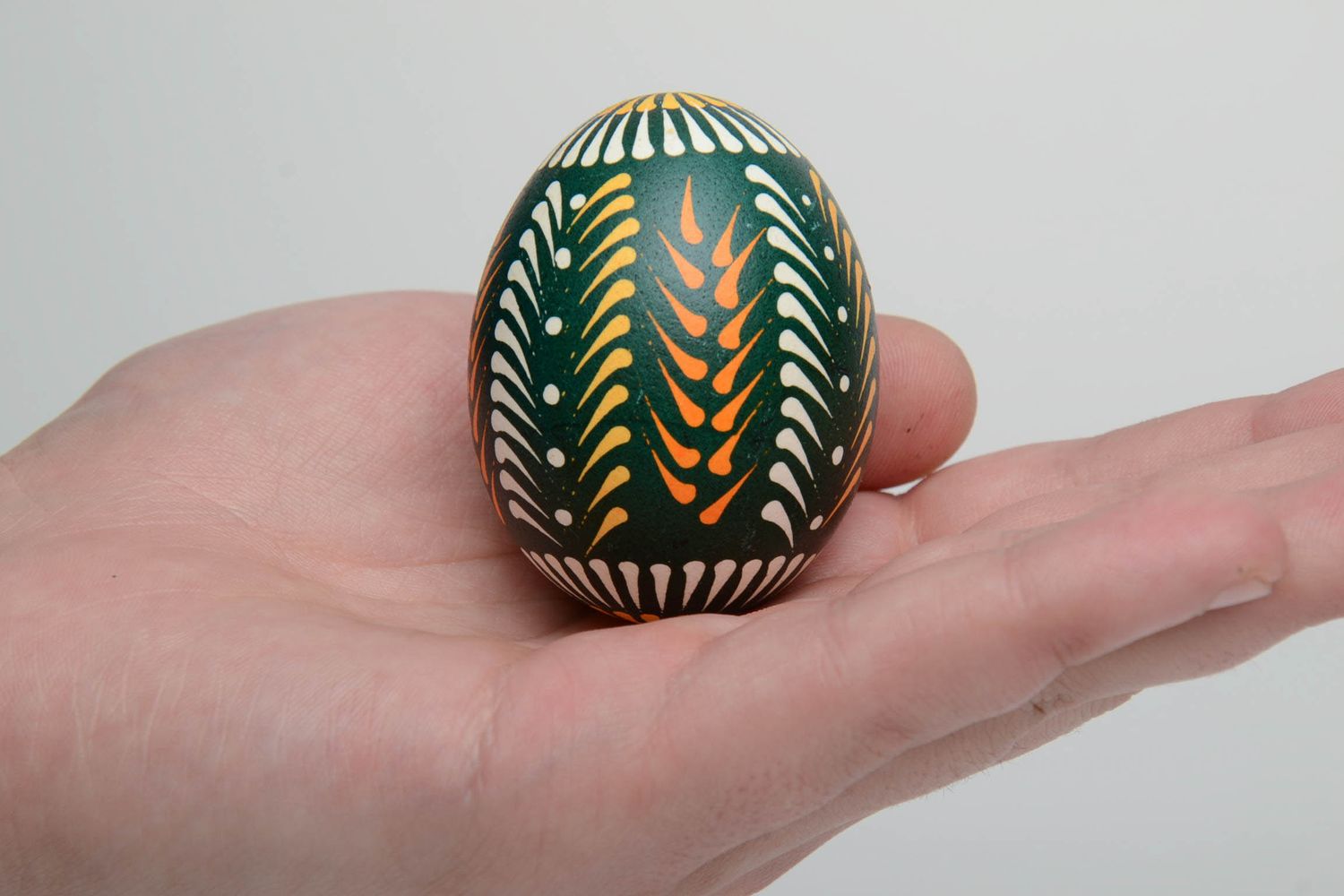 Пасхальное яйцо с ручной росписью в лемковском стиле фото 5
