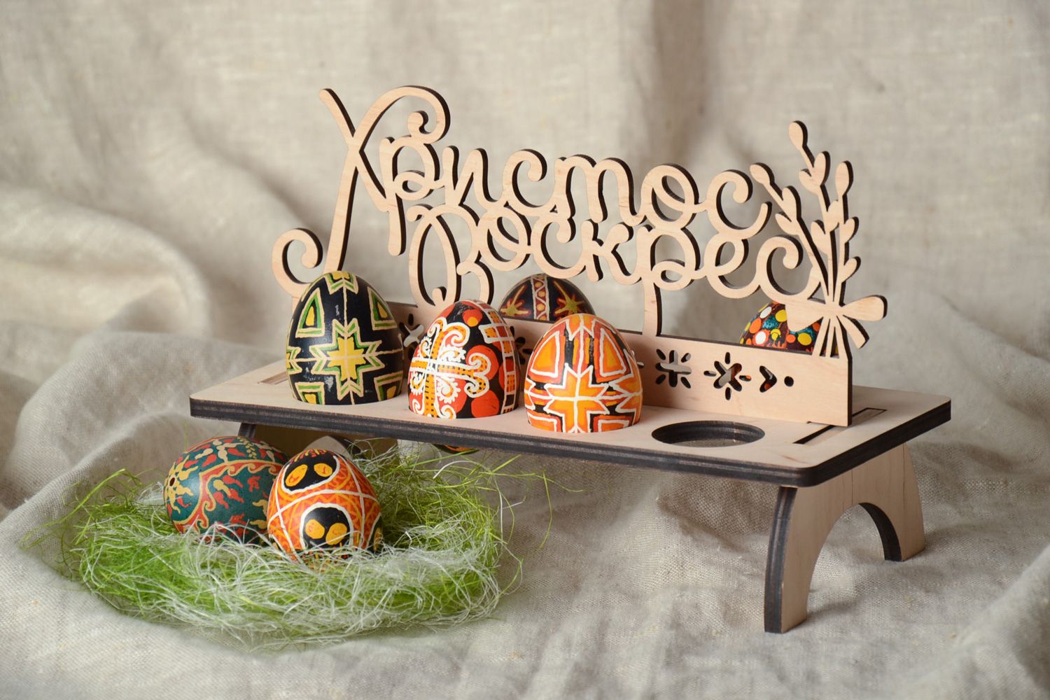 Easter egg holder plywood craft blank for painting photo 1