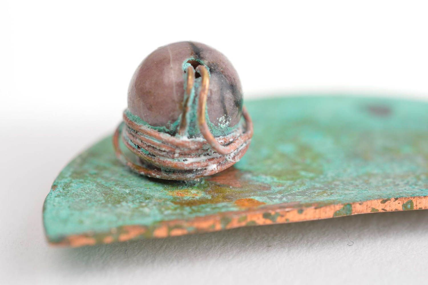 Handmade pendant unusual pendant designer accessory gift ideas copper jewelry photo 5