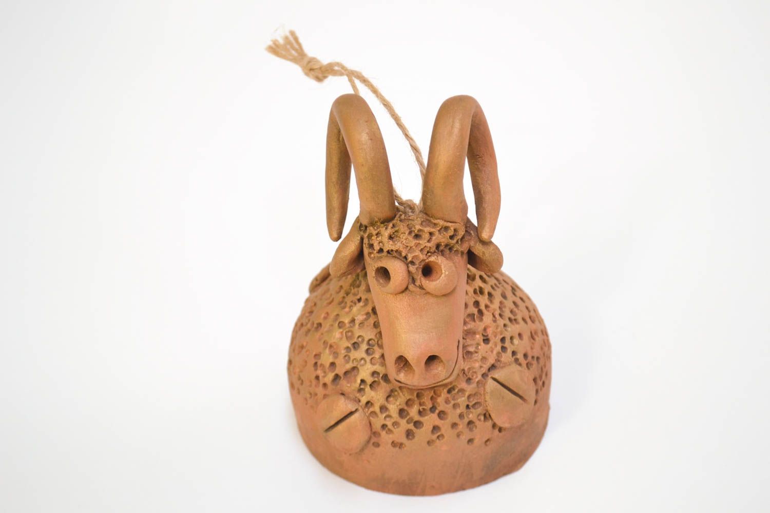 Handmade clay toy unusual home decor ideas ceramic designer bell cute souvenir photo 3
