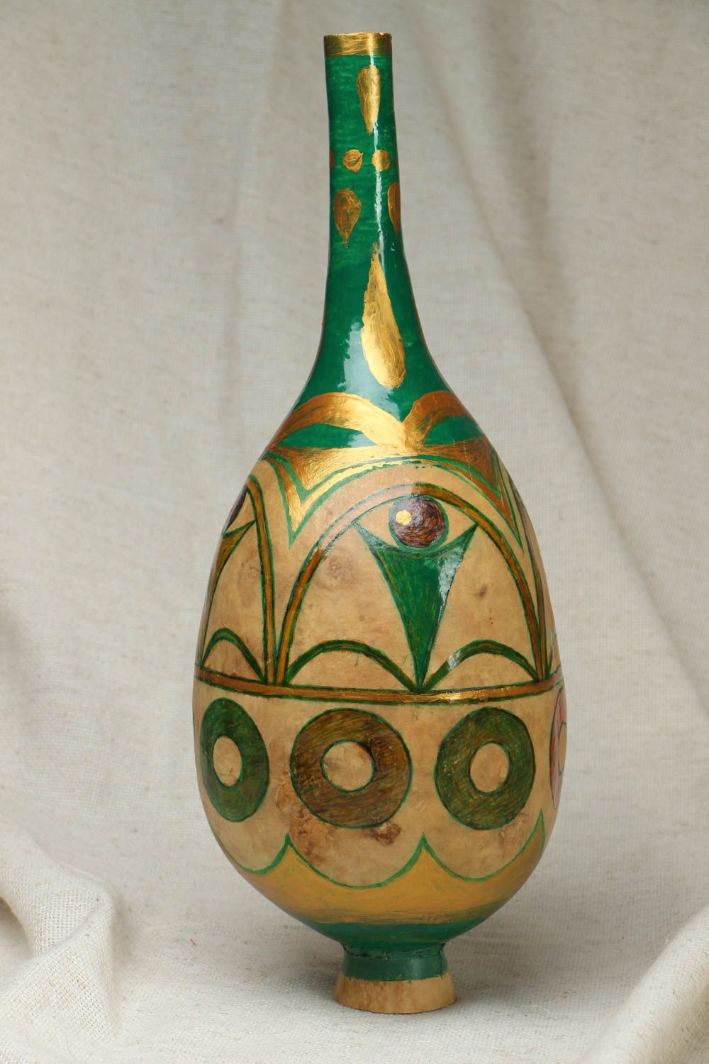 Hohe Vase aus Kürbis Lagenaria foto 1