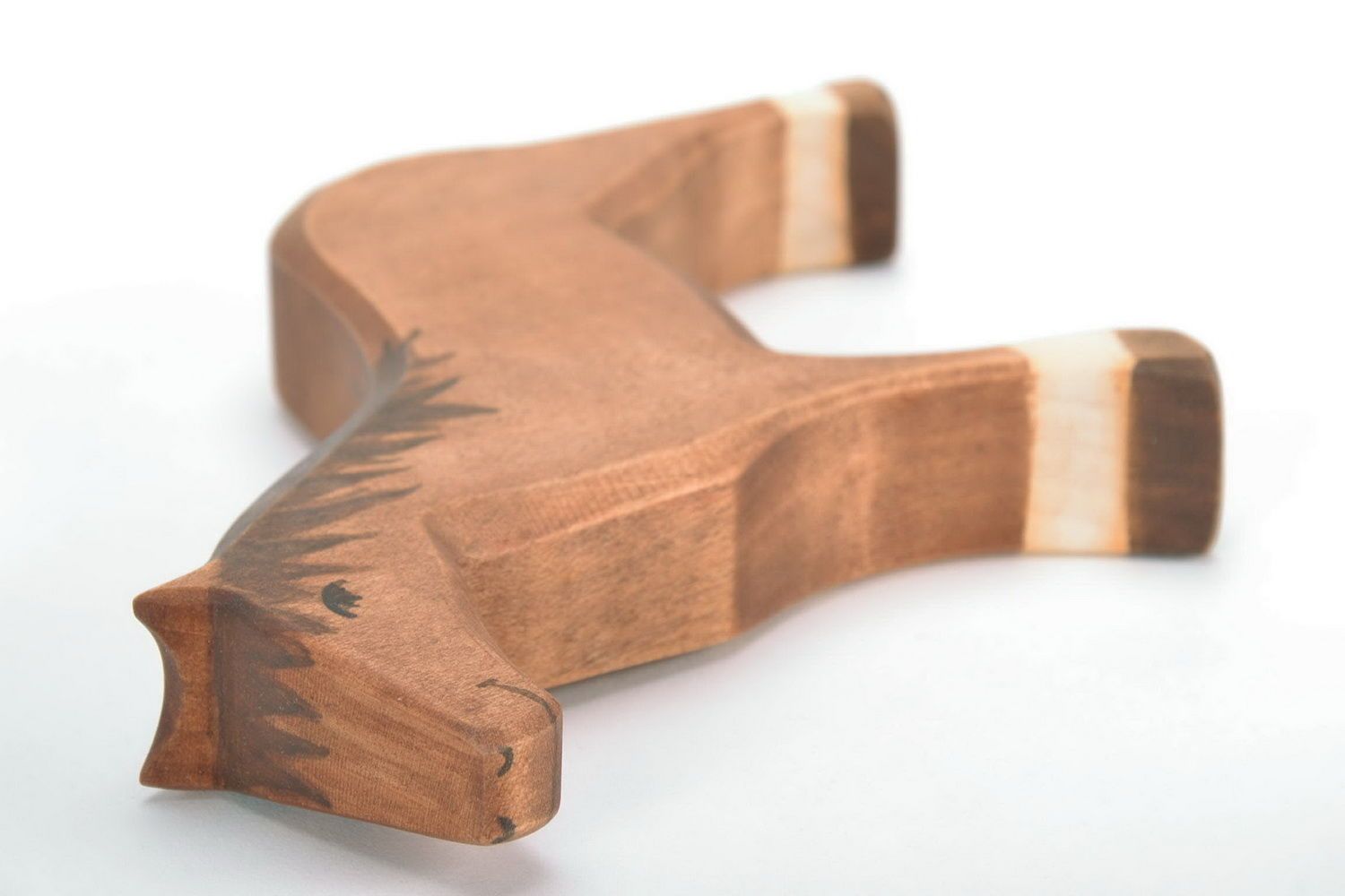 Figurine en bois d'érable faite main Cheval photo 5