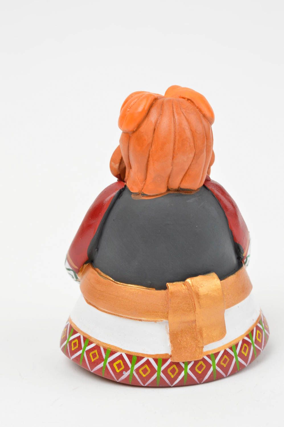 Handmade clay bell ceramic interior pendant home decor ideas designer figurine photo 3