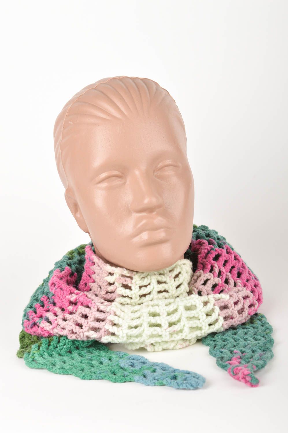 Écharpe laine fait main Accessoire femme tricotée originale Cadeau femme photo 1
