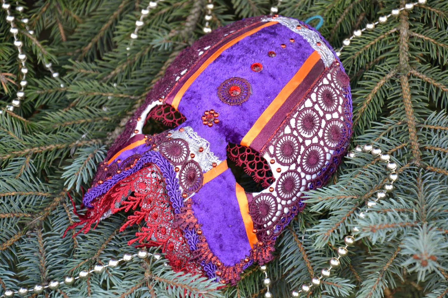 Maschera di carnevale decorativa fatta a mano in gesso decorazione da parete  foto 1