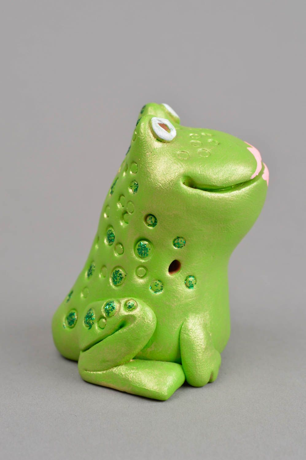 Керамика ручной работы свистулька из глины керамическая свистулька лягушка фото 3