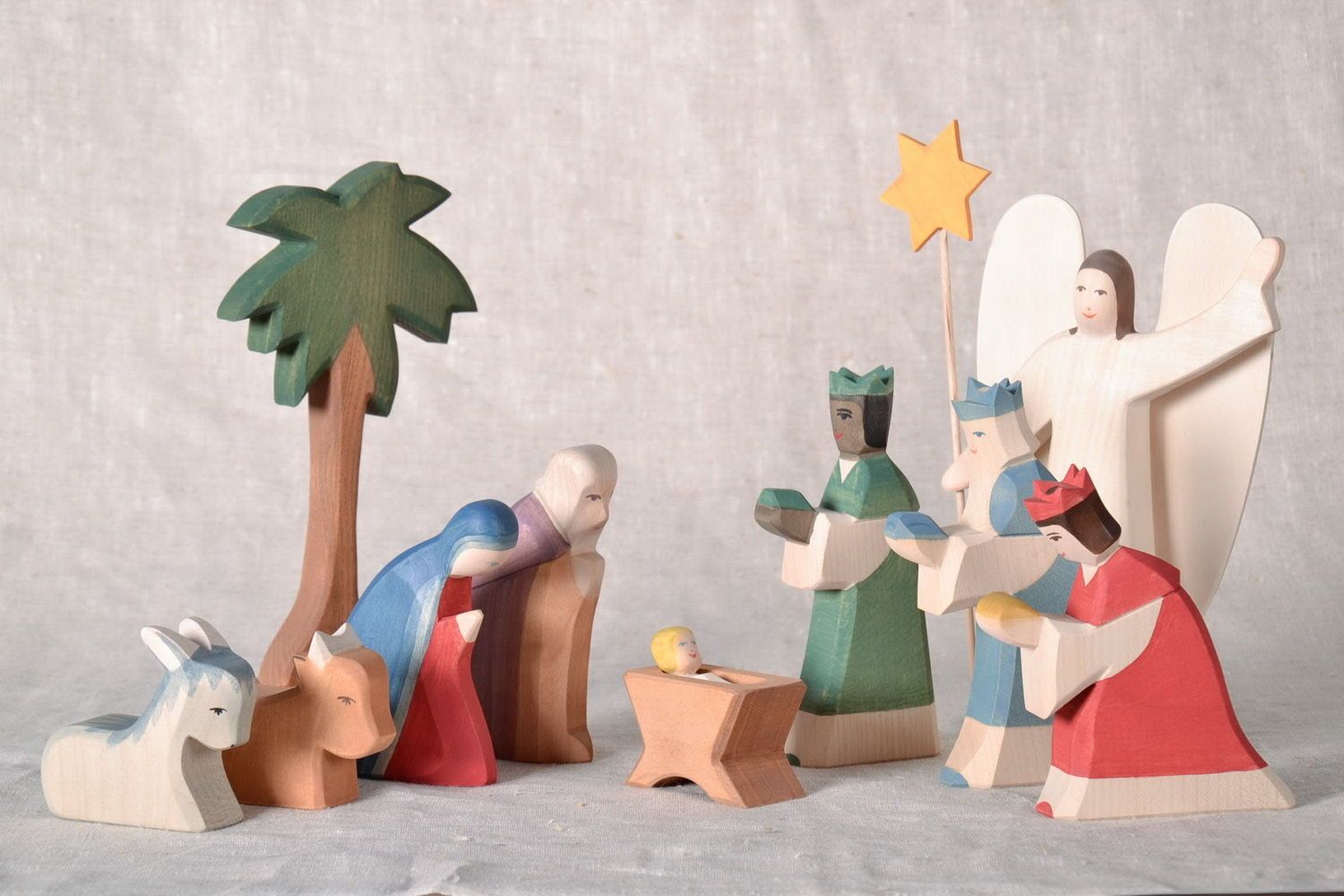 Figuritas de belén hachas a mano decoración navideña figuras para decorar foto 6