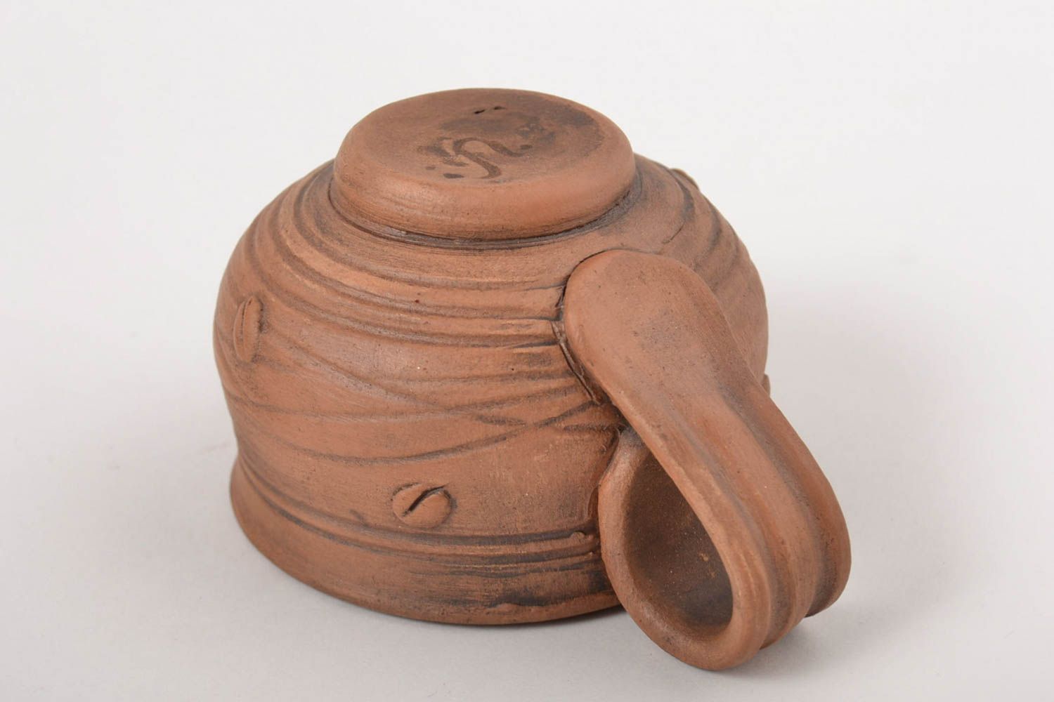 Taza de arcilla hecha a mano para café artículo de cerámica regalo original  foto 3