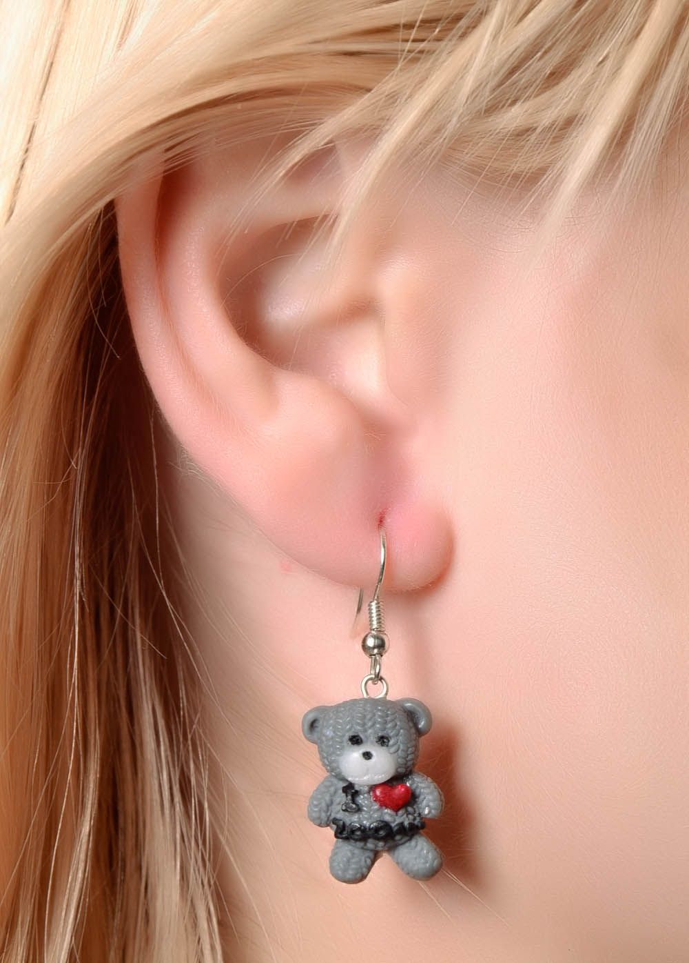 Schöne Ohrringe mit Bären foto 5
