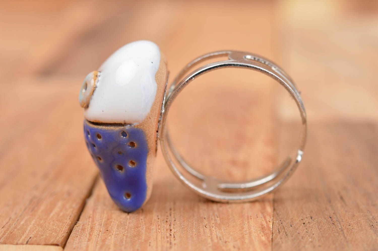 Damen Modeschmuck handmade Ring Schmuck Ring Damen Accessoires für Frauen weiß foto 4